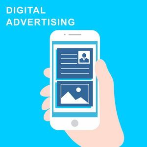 数字广告广告社会化媒体。网络营销。矢量插图概念