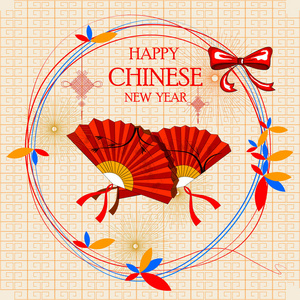 快乐中国新年祝福背景