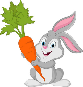 卡通兔子胡萝卜头像图片