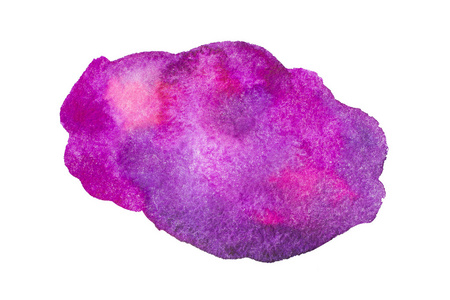 斑点的洋红色水彩手绘孤立的红色和紫色斑点.光栅图照片