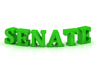 参议院明亮的绿色字母