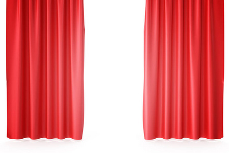 古典的丝帘红色幕布.3d 渲染照片