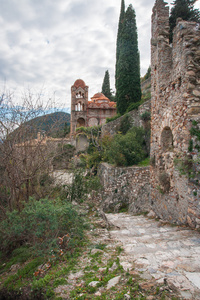 Mystras 拜占庭城堡镇的废墟