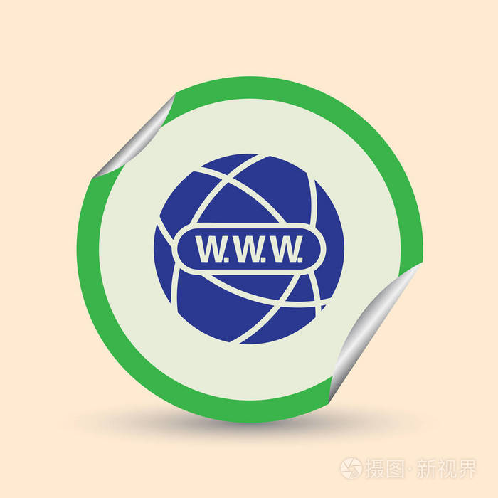 万维网.孤立的矢量图标