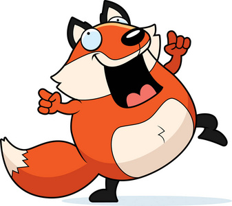 卡通狐狸跳舞照片