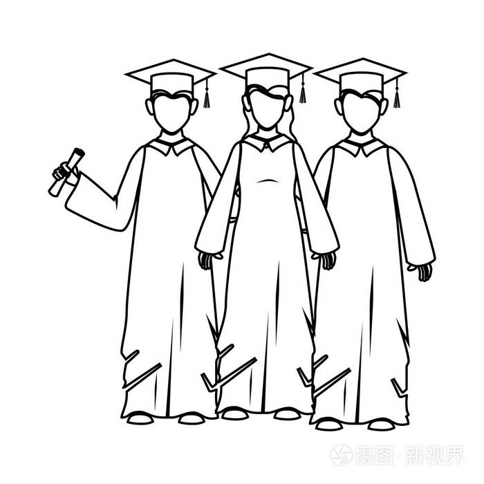 学生毕业统一图标插画-正版商用图片0fwi13-摄图新视界