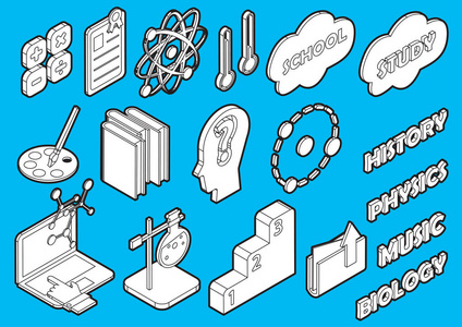 图的信息图形教育图标设置概念