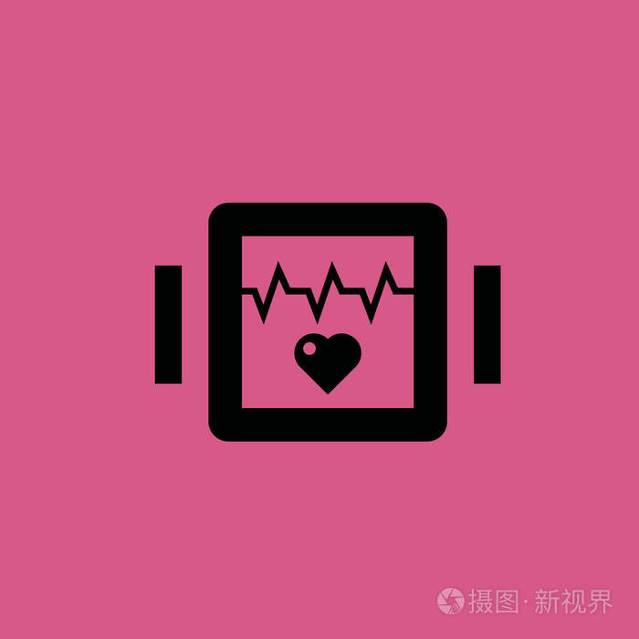 心动图图标图孤立的矢量标志符号