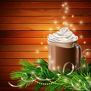 圣诞新年设计与热巧克力