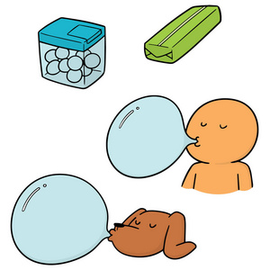 向量集的泡泡糖照片