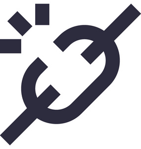 断开的链接矢量图标照片