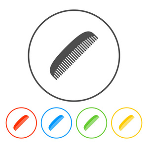 梳子黑色矢量图片