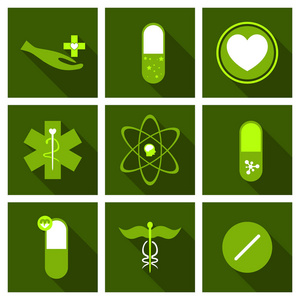 药物矢量集医学,药学,医院集具有标签的药物.药物制剂的概念.