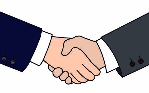 祝贺握手插画