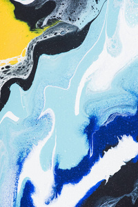 黄色和蓝色丙烯酸漆的抽象设计