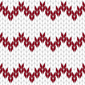 针织白色和黑色的红色背景图案三角孤立的矢量
