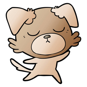 可爱的卡通狗向量插图图片