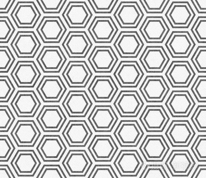 灰色和白色六边形瓷砖图案重复背景照片-正版商用图片0fx84y-摄图新