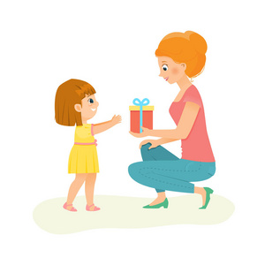 妈妈送女儿生日礼物图片