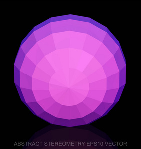 抽象几何 低聚粉红色球。10，Eps 矢量
