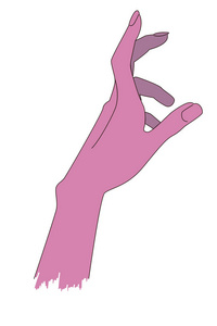 矢量插图 白色背景上的粉红色手