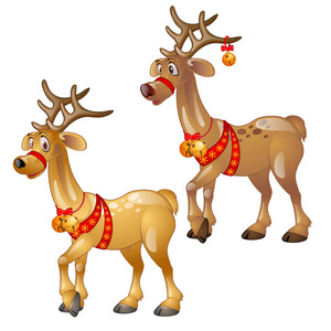 两个驯鹿图片
