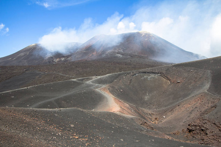 埃特纳火山，西西里岛，意大利