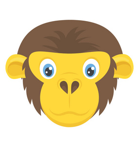 一张滑稽的笑脸猴子脸, 野兽