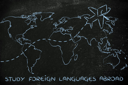 学习外语的国外概念图片