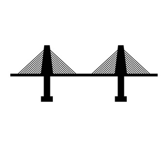 白色背景上的桥形图标