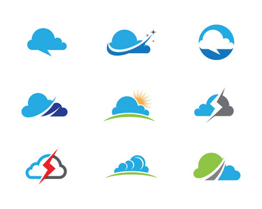 云的标志模板像素云标志设计模板.