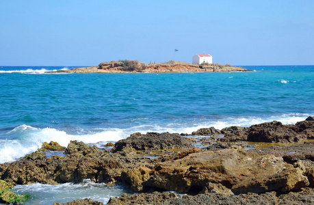 岩石在爱琴海海岸