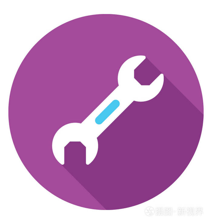 维修保养用扳手图标设计