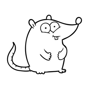 卡通快乐白实验室鼠标