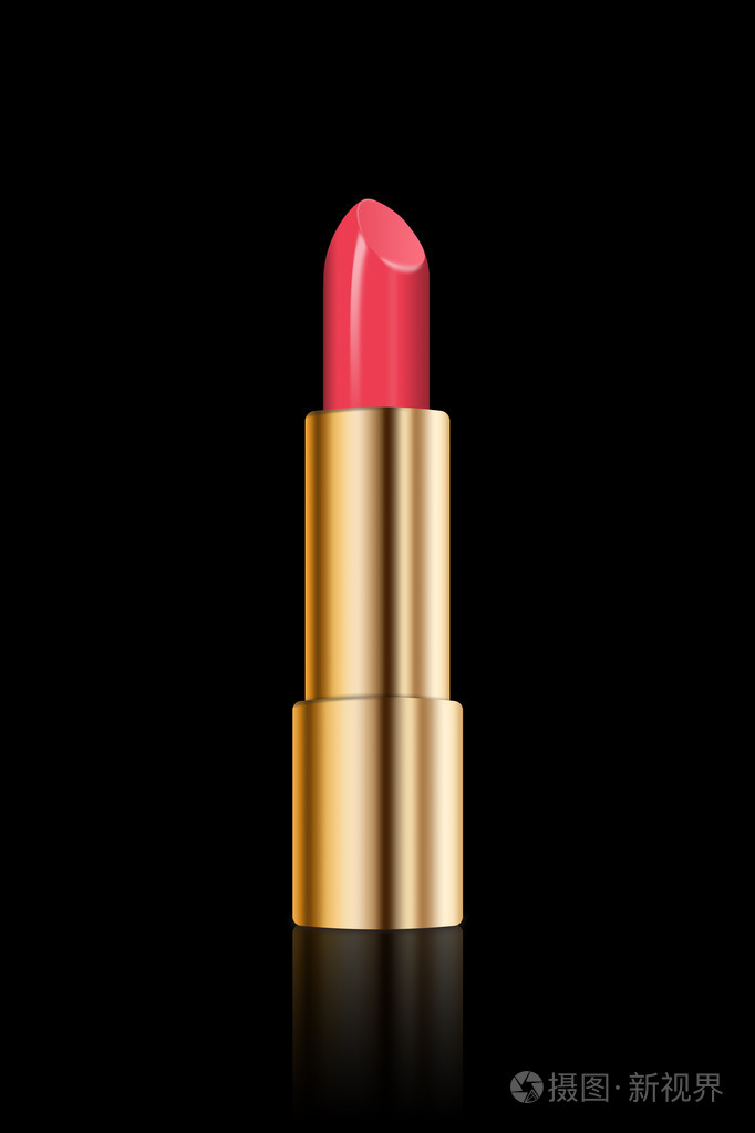 黑色背景上的口红