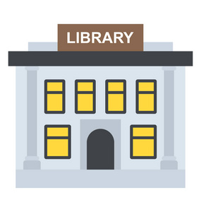 教育建筑, 图书馆平面图标设计照片
