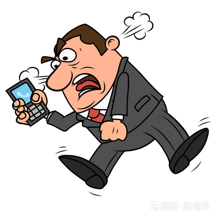 愤怒的商人尖叫