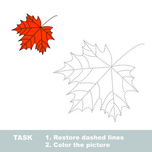 追踪游戏。橙色的枫叶要跟踪
