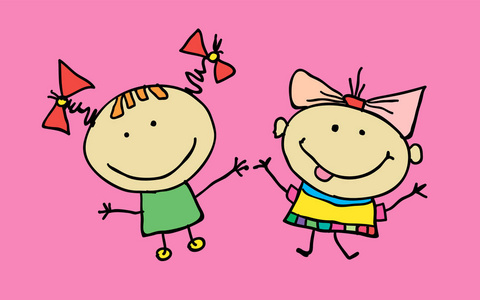 手绘朋友图片-手绘朋友素材-手绘朋友插画-摄图新视界