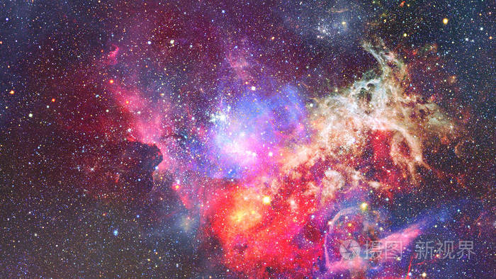 星云在太空中.宇宙背景