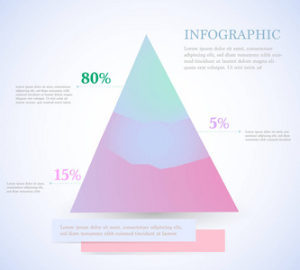 现代企业信息图表三角 3 选项