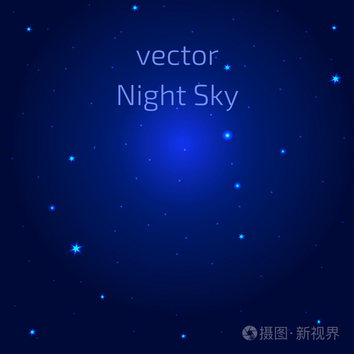 蓝色的夜空的星星
