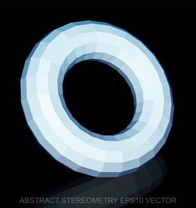 抽象几何 低聚白色圆环。10，Eps 矢量