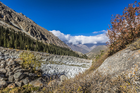 Ala 差峡谷在总和的山地景观的全景