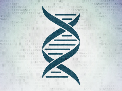 科学概念数字纸张背景下的DNA