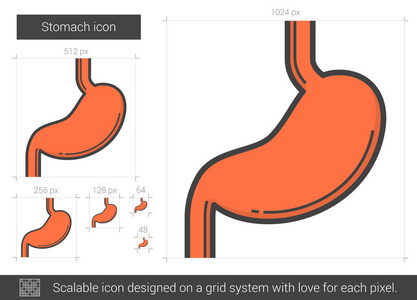 胃线图标