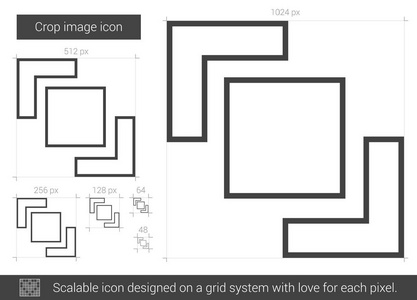 裁剪图像线图标