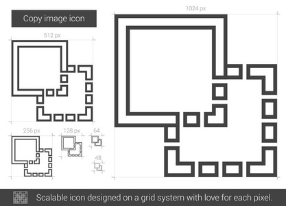 复制图像线图标