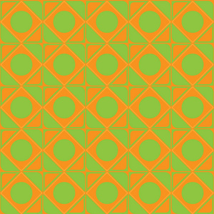 矢量抽象装饰橙, 绿色色调无缝纹理正方形圆角为网页设计和计算机图形学