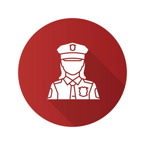 女警察剪影图片